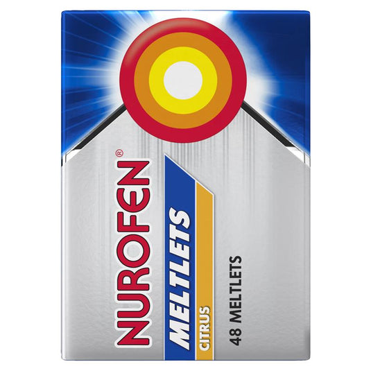 Nurofen Meltlets Pain Relief Citrus 200mg Ibuprofen 48 Pack