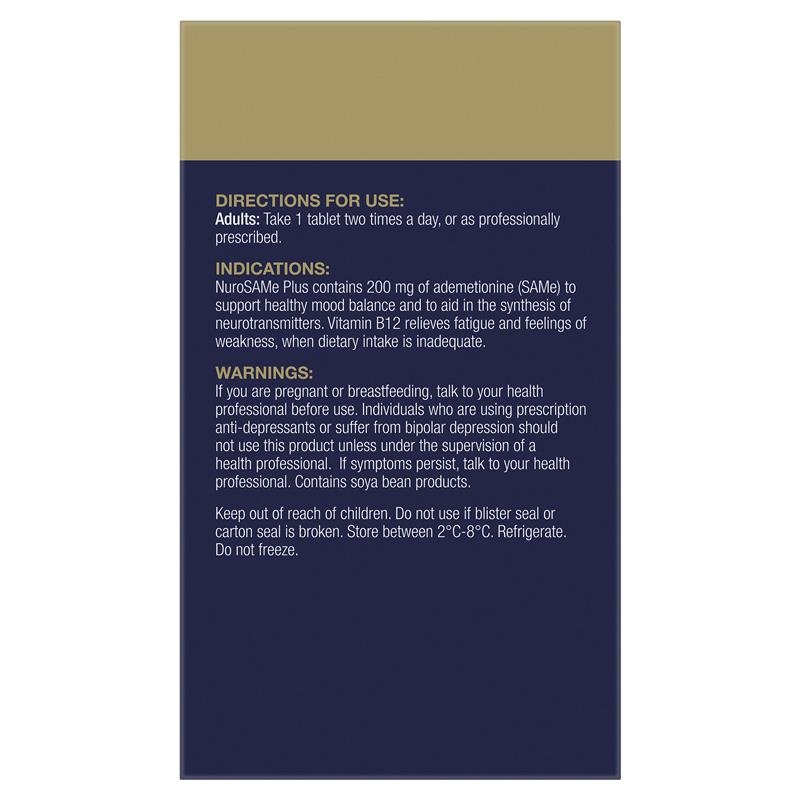 Load image into Gallery viewer, BioCeuticals NuroSAMe Plus 60 Tablets Fridge Line
