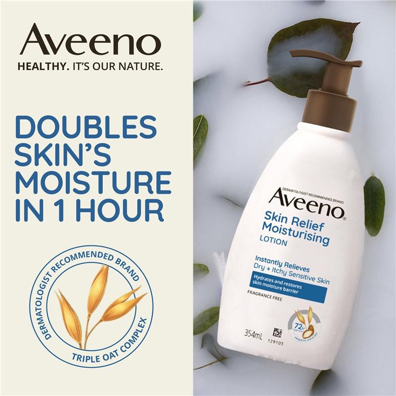 Load image into Gallery viewer, Aveeno Skin Relief Fragrance Free Moisturising Body Lotion 354mL
