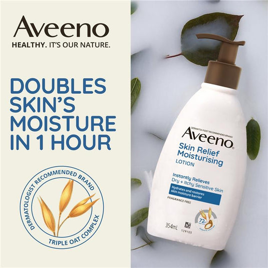 Aveeno Skin Relief Fragrance Free Moisturising Body Lotion 354mL