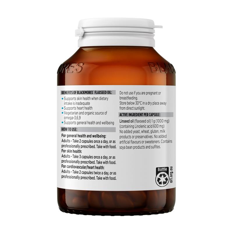 Load image into Gallery viewer, Blackmores Flaxseed Oil 100 Capsules
