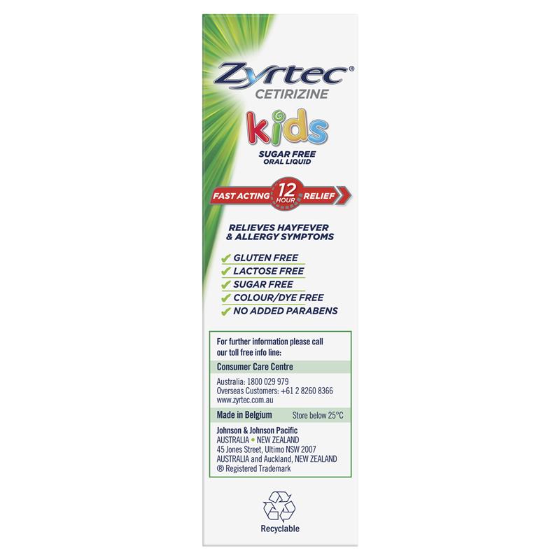 Load image into Gallery viewer, Zyrtec Kids Antihistamine Allergy &amp; Hayfever Oral Liquid Grape 60mL
