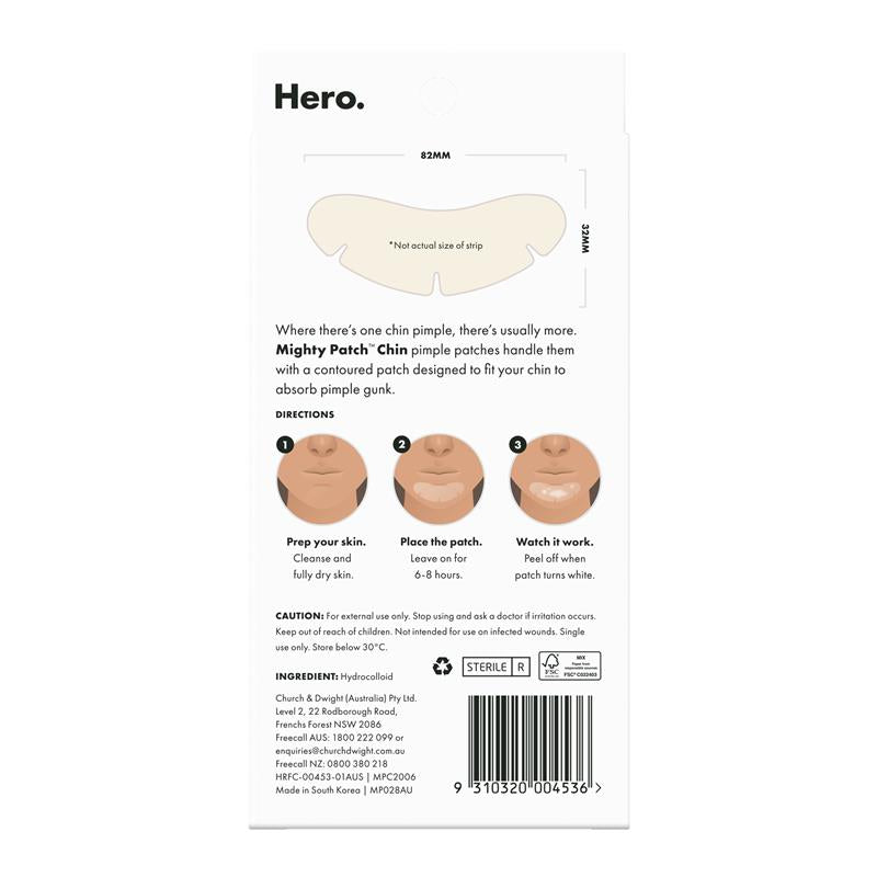 Load image into Gallery viewer, Hero Mighty Patch Chin Contoured Pimple Patches 8 Pack
