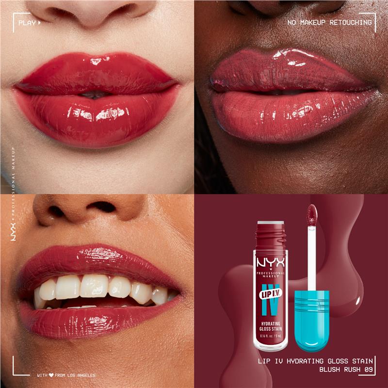 Load image into Gallery viewer, NYX Lip IV Hydrating Gloss Stain Blush Rush
