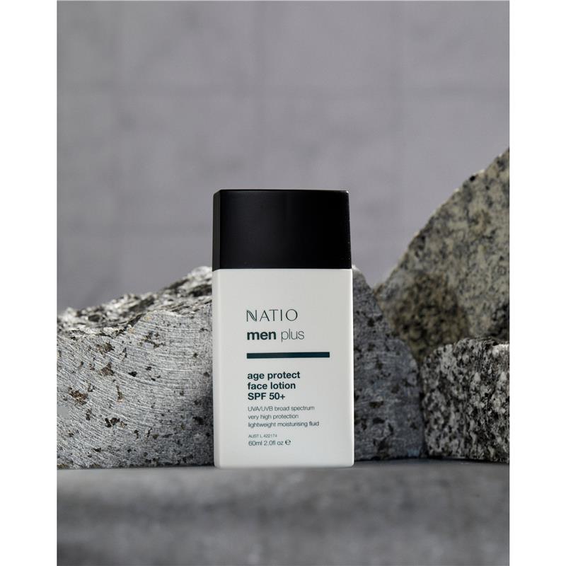 Load image into Gallery viewer, Natio Mens Plus Age Protect Face Lotion SPF 50+ 60ml
