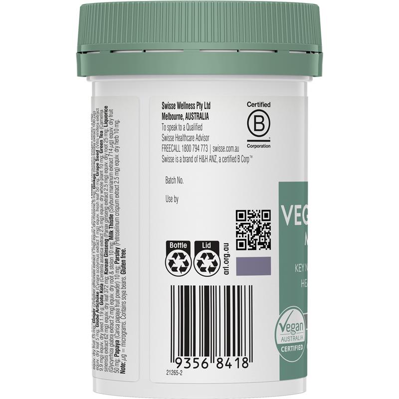 Load image into Gallery viewer, Swisse Vegan Womens Ultivite 60 Tablets
