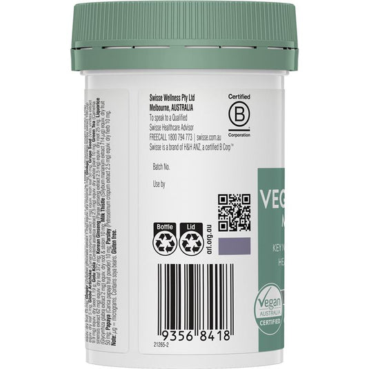 Swisse Vegan Womens Ultivite 60 Tablets