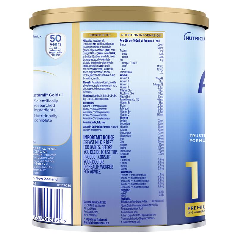 Load image into Gallery viewer, Aptamil Gold+ 1 Baby Infant Formula From Birth to 6 Months 900g
