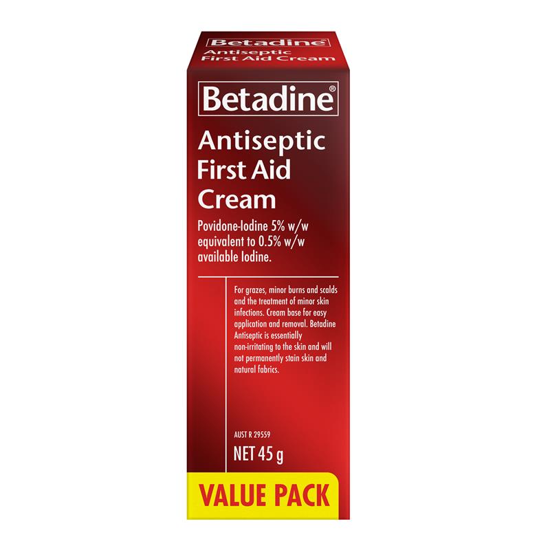 Load image into Gallery viewer, Betadine Antiseptic First Aid Cream 45g
