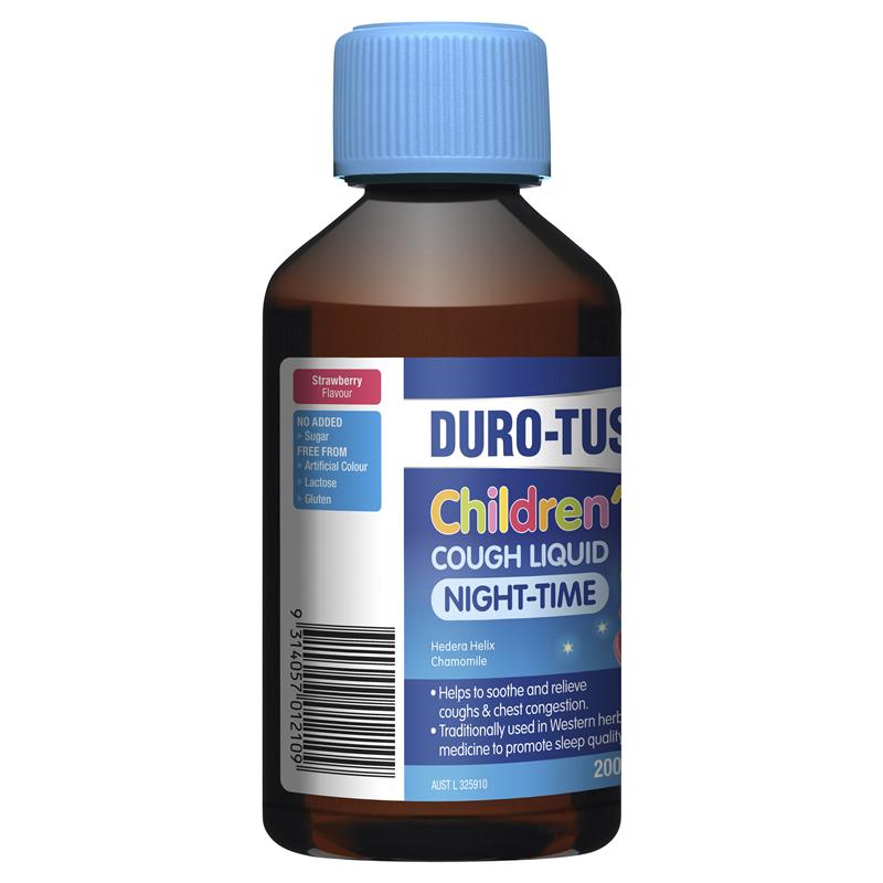 Load image into Gallery viewer, DURO-TUSS Children's Cough Liquid Night-Time Strawberry 200mL
