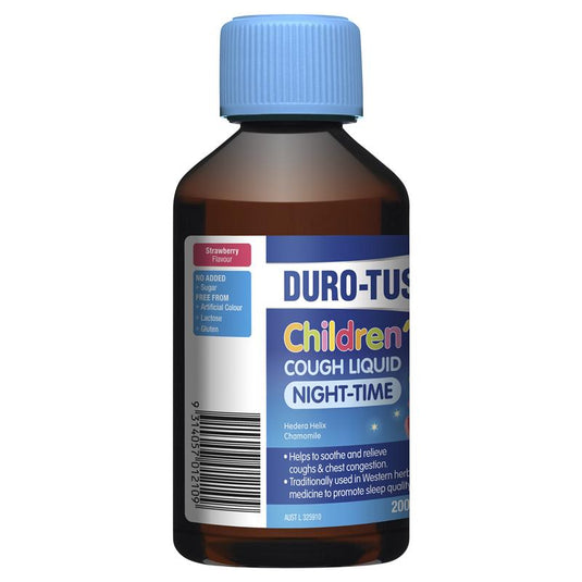 DURO-TUSS Children's Cough Liquid Night-Time Strawberry 200mL