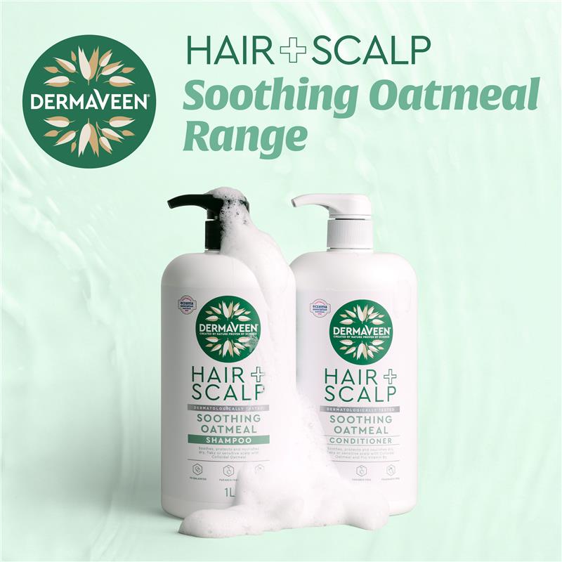Load image into Gallery viewer, DermaVeen Oatmeal Shampoo for Dry, Flaky or Sensitive Scalps 1L
