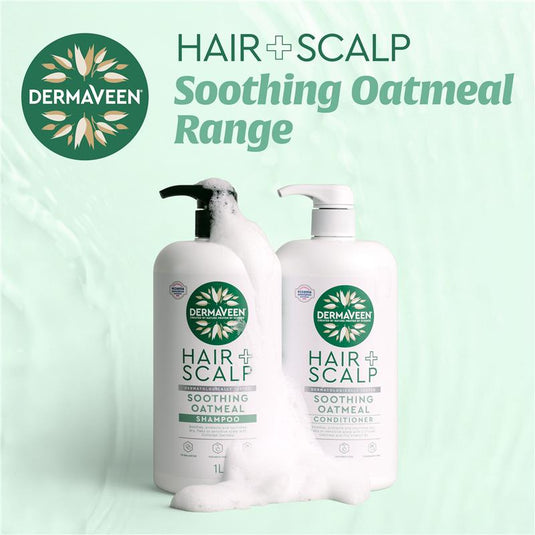 DermaVeen Oatmeal Shampoo for Dry, Flaky or Sensitive Scalps 1L