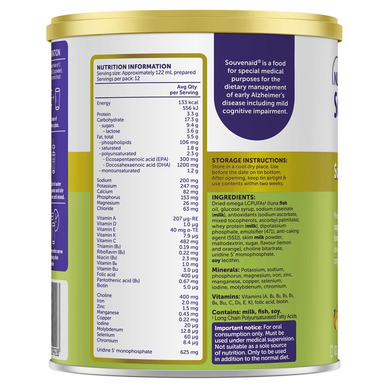 Load image into Gallery viewer, Souvenaid Powder Vanilla And Banana 360g

