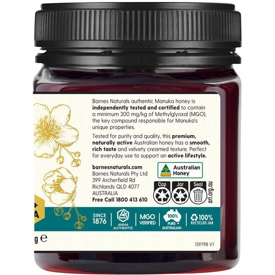 Barnes Naturals Australian Manuka Honey 1kg MGO 300+