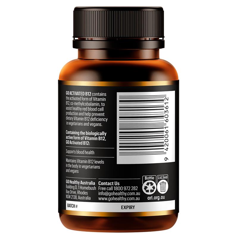 Load image into Gallery viewer, Go Healthy Activated B12 60 Orally Disintegrating Tablets
