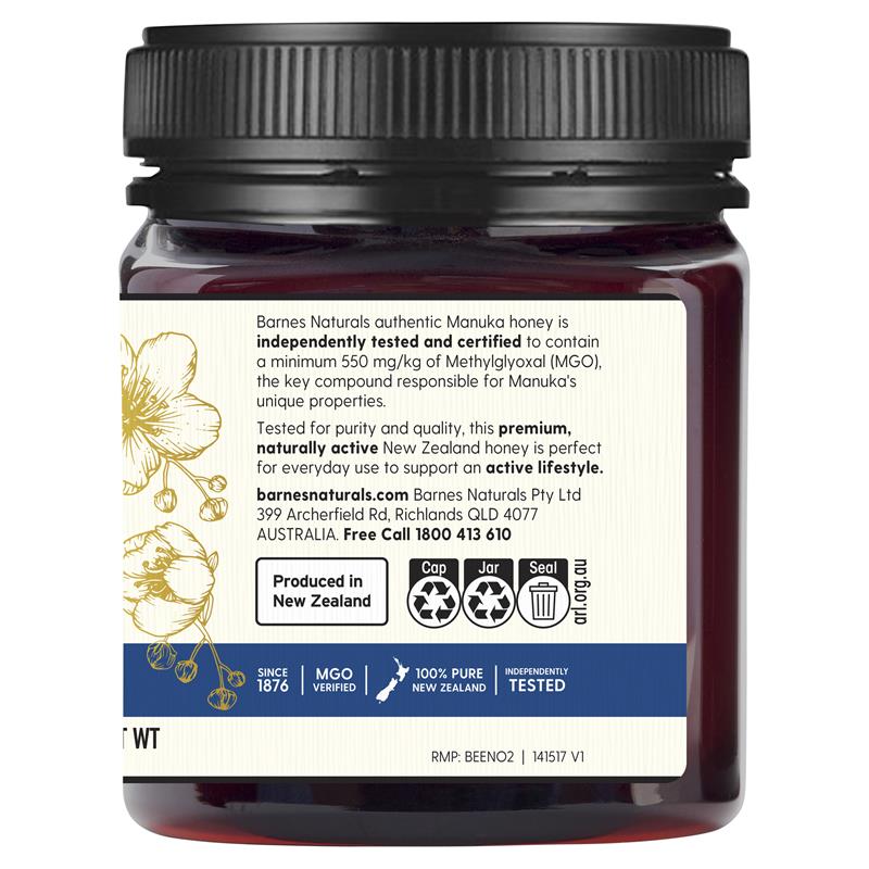 Load image into Gallery viewer, Barnes Naturals New Zealand Manuka Honey 1kg MGO 550+
