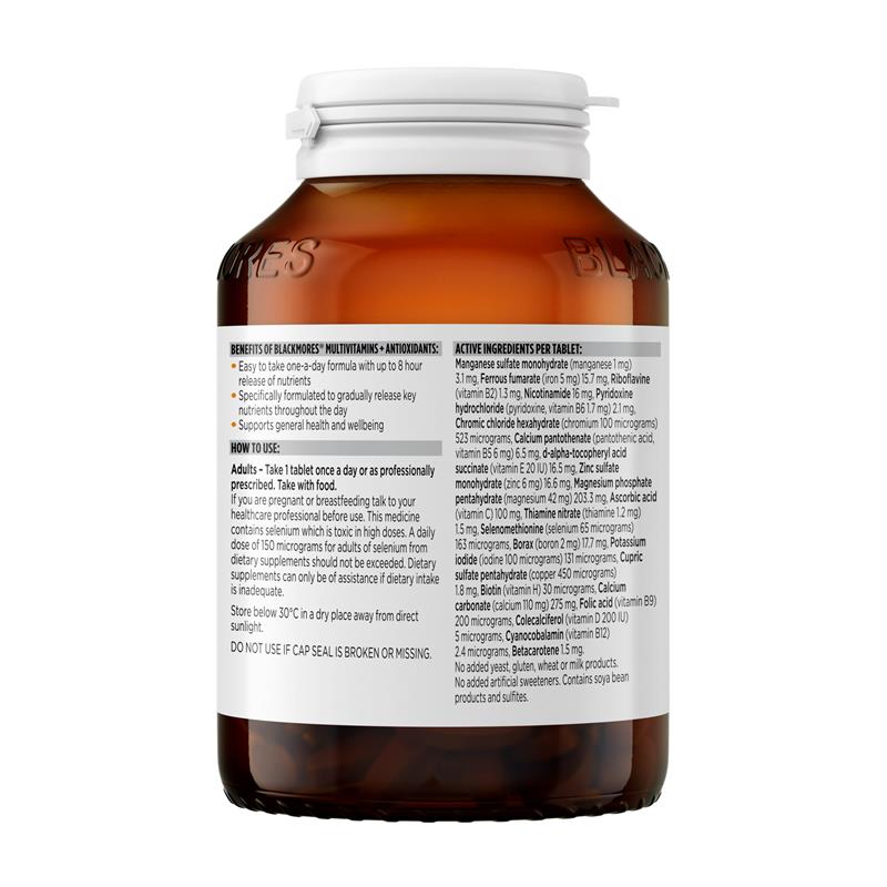 Load image into Gallery viewer, Blackmores Multivitamin + Antioxidants Sustained Release 180 Tablets
