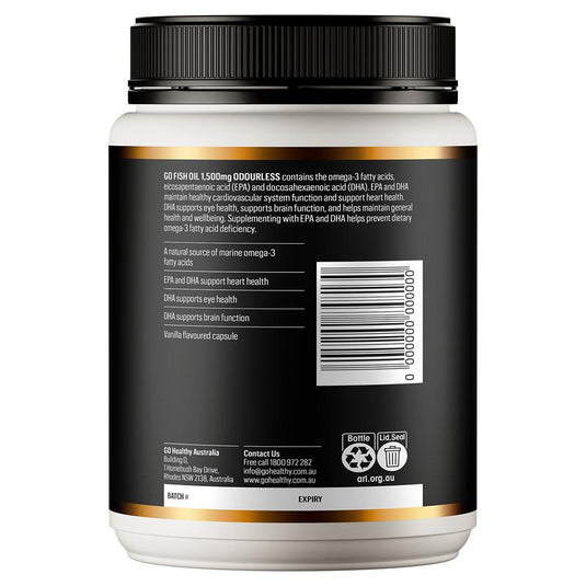 GO Healthy Fish Oil 1500mg Odourless 420 Capsules