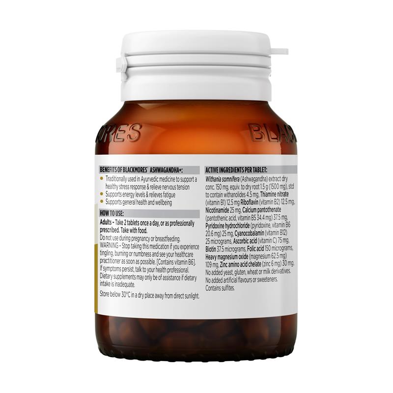 Load image into Gallery viewer, Blackmores Ashwagandha + 60 Tablets

