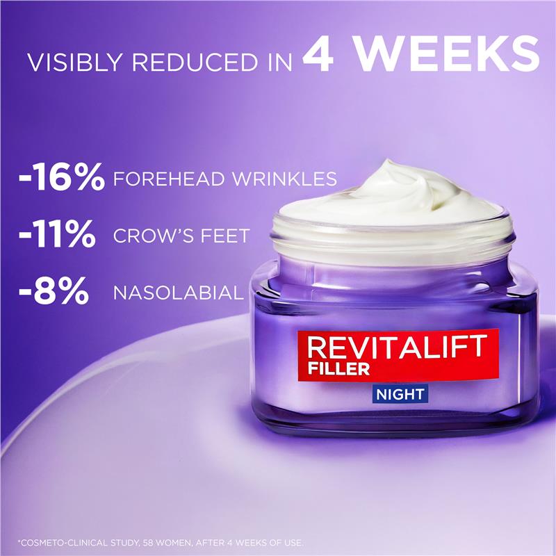 Load image into Gallery viewer, L'Oreal Paris Revitalift Filler [HA] Night Moisturiser 50ml
