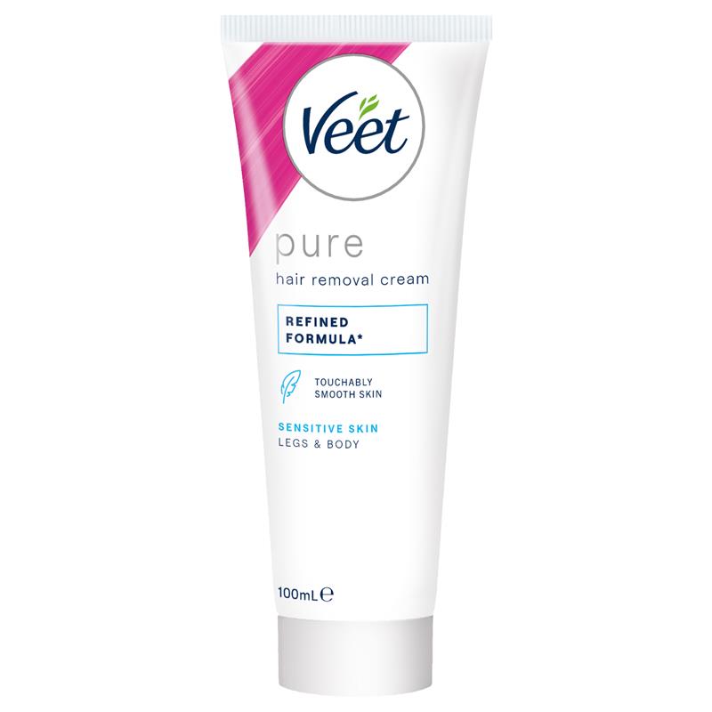 Load image into Gallery viewer, Veet Pure Hair Removal Cream Legs And Body Sensitive Skin 100ml
