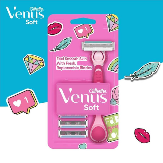 Gillette Venus Soft Hybrid Disposable Razors 4 Pack