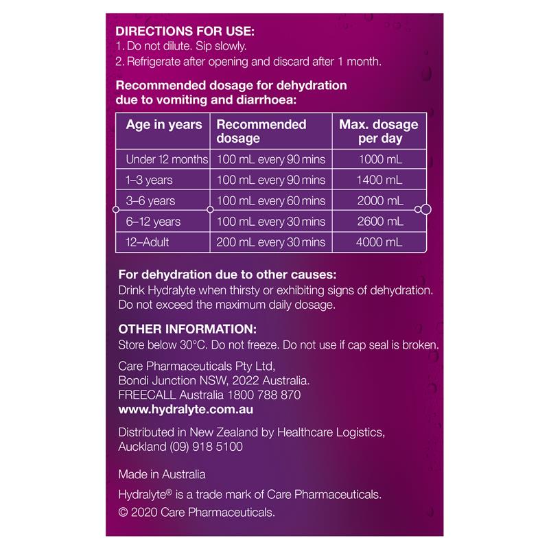 Load image into Gallery viewer, Hydralyte Electrolyte Apple Blackcurrant 4 Pack (4x250ml) Solution
