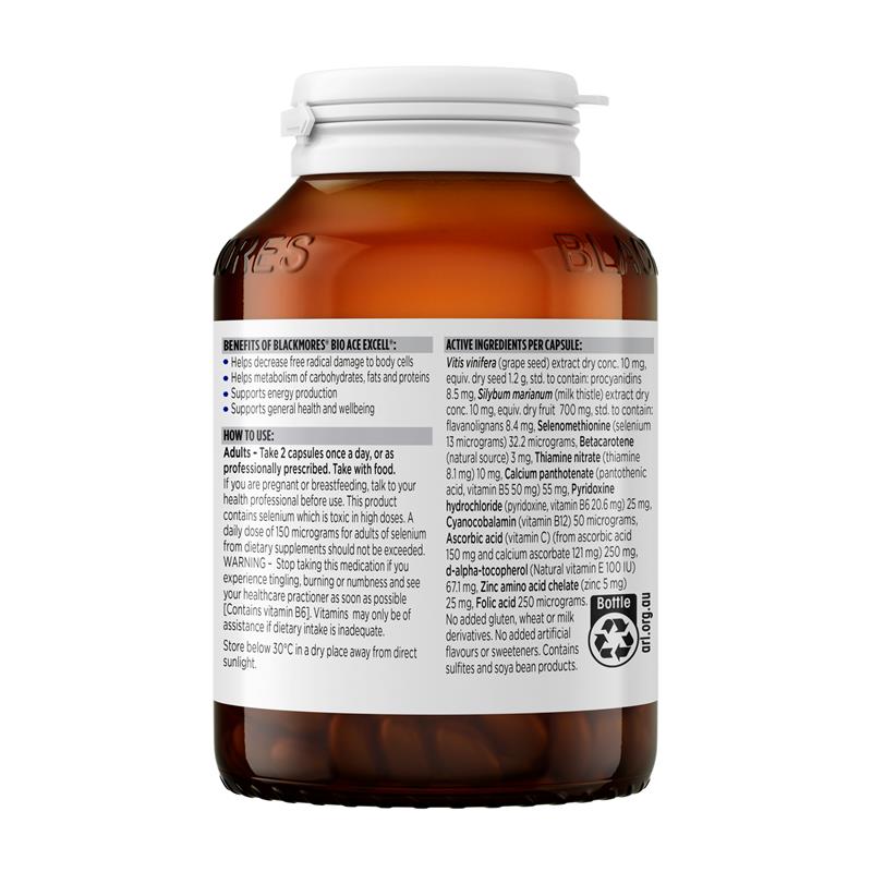 Load image into Gallery viewer, Blackmores Bio Ace Excell 150 Capsules
