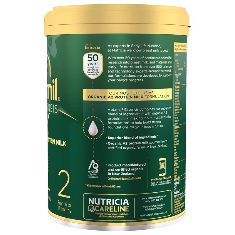 Load image into Gallery viewer, Aptamil Essensis Organic A2 Protein Milk 2 Premium Follow-On Formula From 6-12 Months 900g
