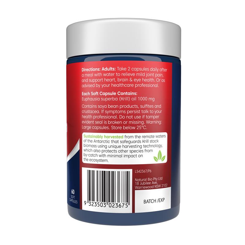 Load image into Gallery viewer, Bioglan Red Krill Oil 1000mg 60 Capsules
