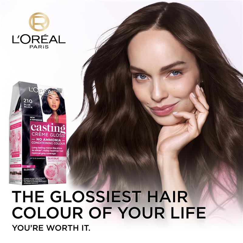 Load image into Gallery viewer, L'Oreal Paris Casting Creme Gloss Semi-Permanent Hair Colour - 210 Blue Black (Ammonia Free)
