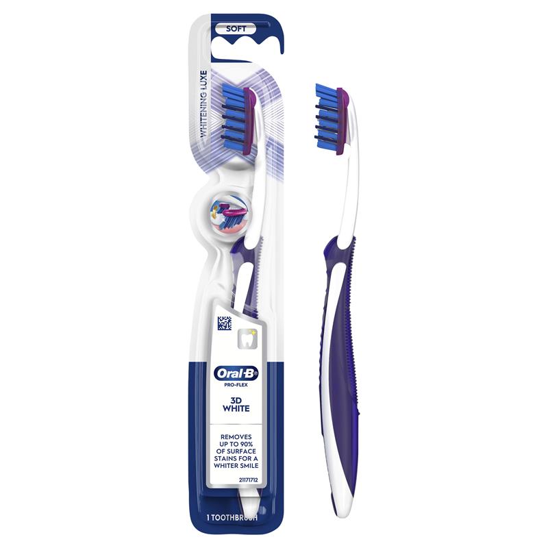 Load image into Gallery viewer, Oral B Toothbrush 3D White Pro-Flex Whitening Luxe Manual
