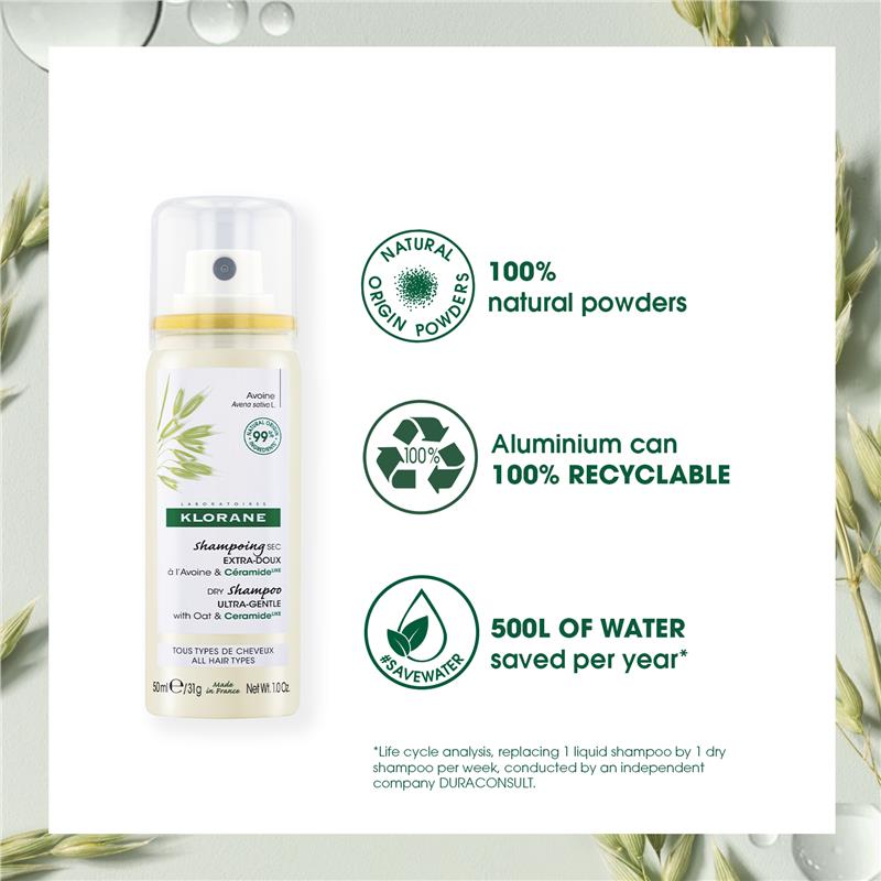 Load image into Gallery viewer, Klorane Dry Shampoo With Oat &amp; Ceramide 50ml
