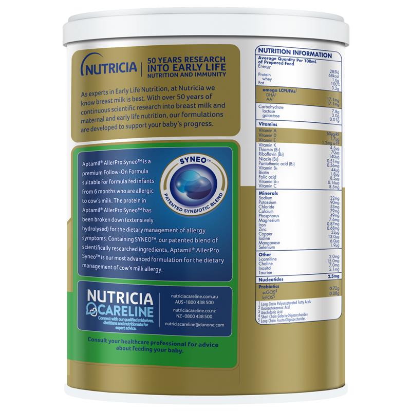 Load image into Gallery viewer, Aptamil AllerPro Syneo 2 Allergy Premium Baby Follow-On Formula From 6-12 Months 900g
