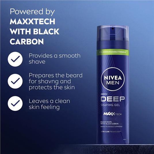 NIVEA for Men Deep Shave Gel 200ml