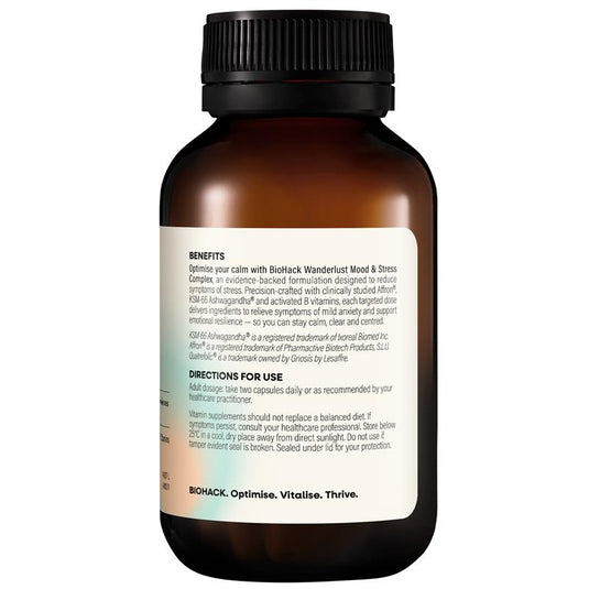BioHack Wanderlust Mood & Stress Complex 60 Capsules