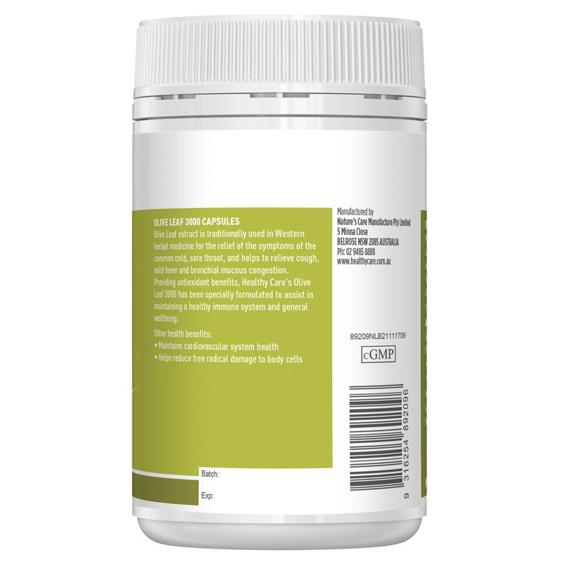 Load image into Gallery viewer, Healthy Care Olive Leaf Extract 3000mg 100 Capsules

