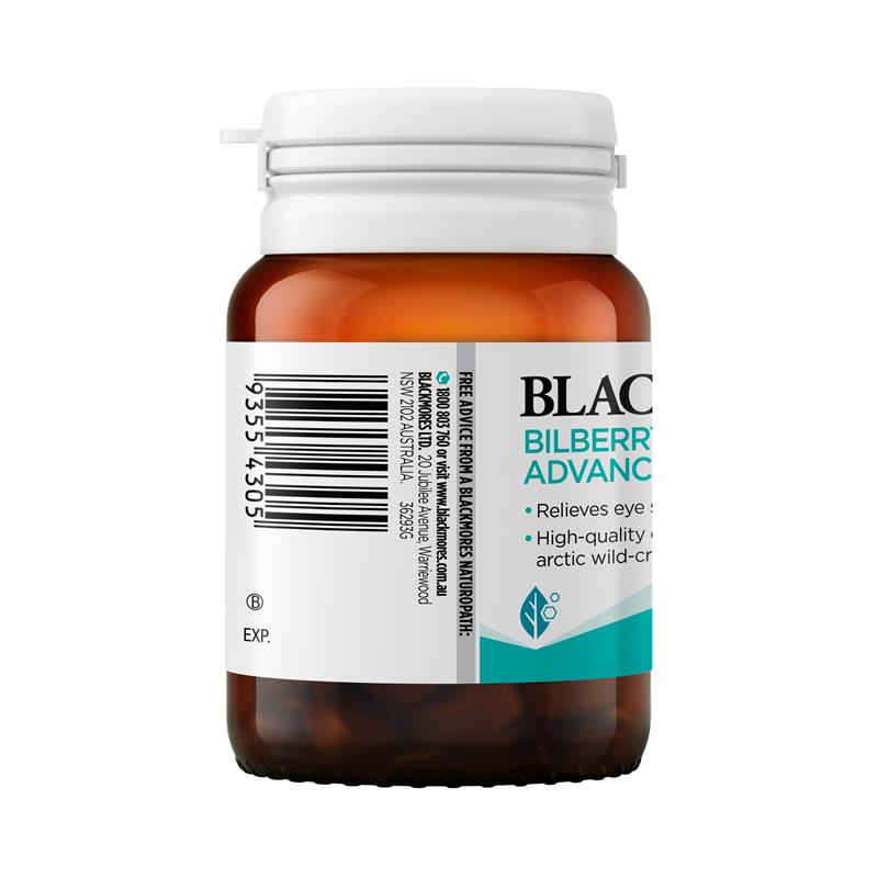 Load image into Gallery viewer, Blackmores Bilberry Eye Support Advanced 30 Tablets
