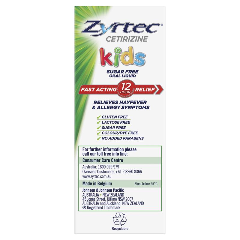 Load image into Gallery viewer, Zyrtec Kids Antihistamine Allergy &amp; Hayfever Oral Liquid Grape 120mL
