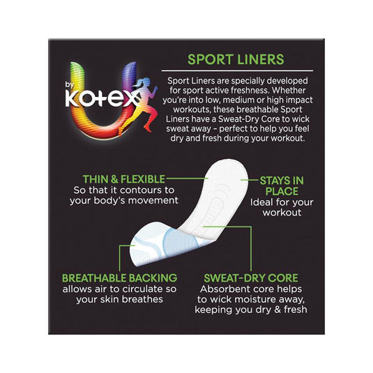 U by Kotex Liners Sport 30 Pack