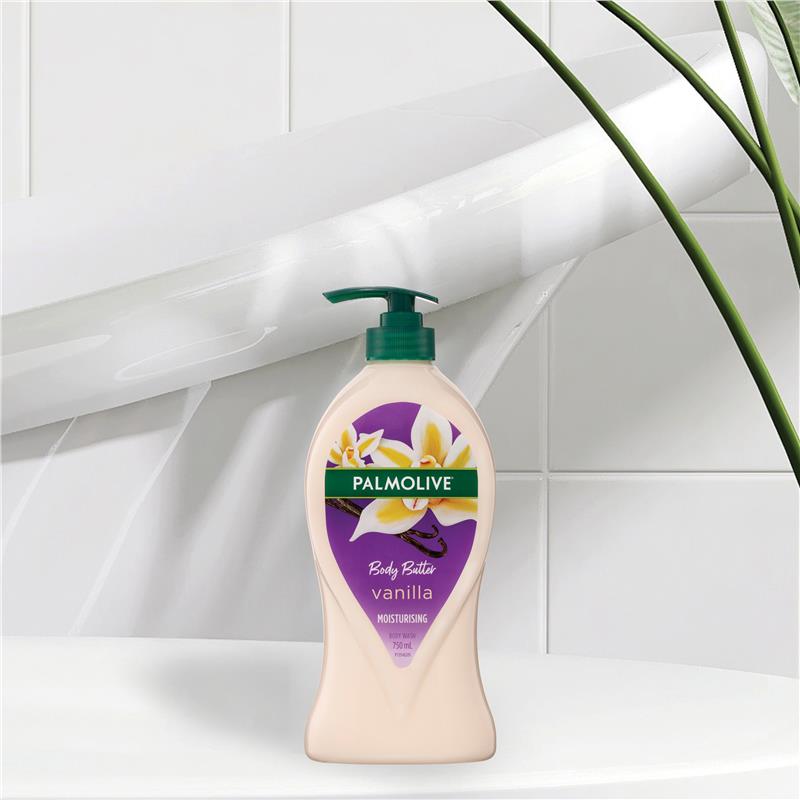 Load image into Gallery viewer, Palmolive Body Butter Moisturising Body Wash Vanilla 750ml
