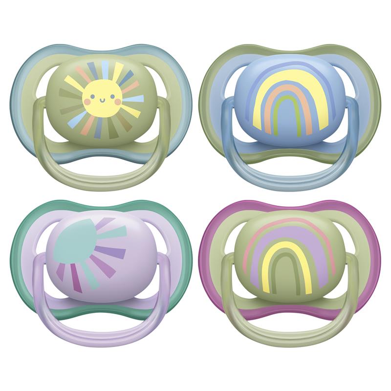 Load image into Gallery viewer, Avent Ultra Air Soother 0-6 Months Deco Mixed 2 Pack
