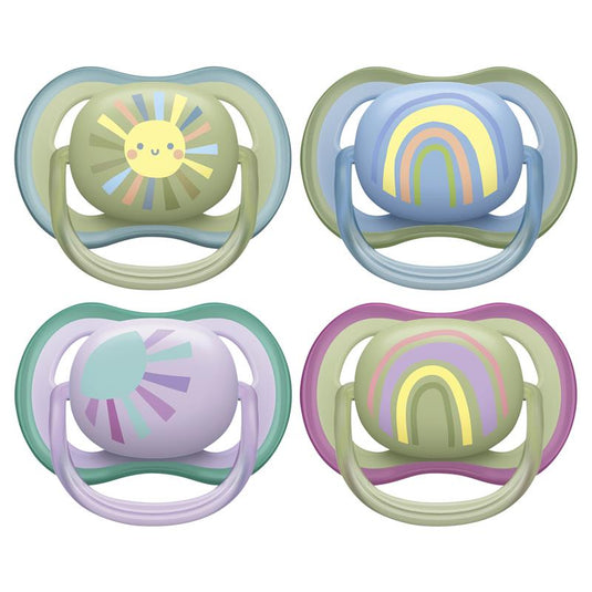 Avent Ultra Air Soother 0-6 Months Deco Mixed 2 Pack