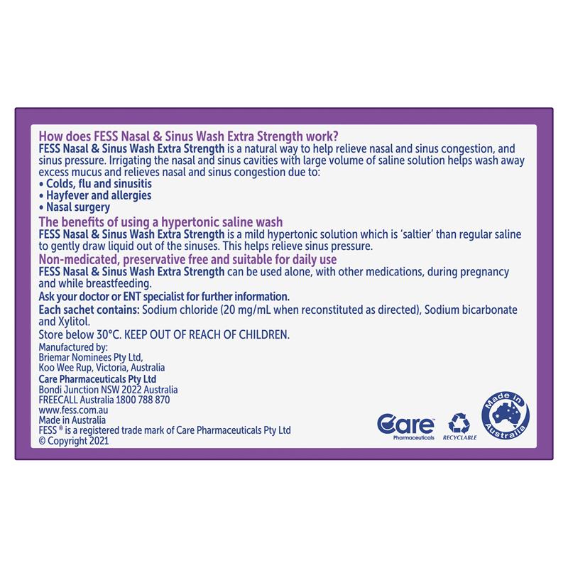 Load image into Gallery viewer, Fess Nasal &amp; Sinus Wash Extra Strength Refill 24 Sachets
