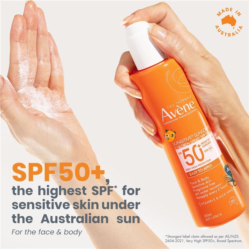 Load image into Gallery viewer, Avene Sunsitive Sunscreen Children Spray SPF 50+ 200ml
