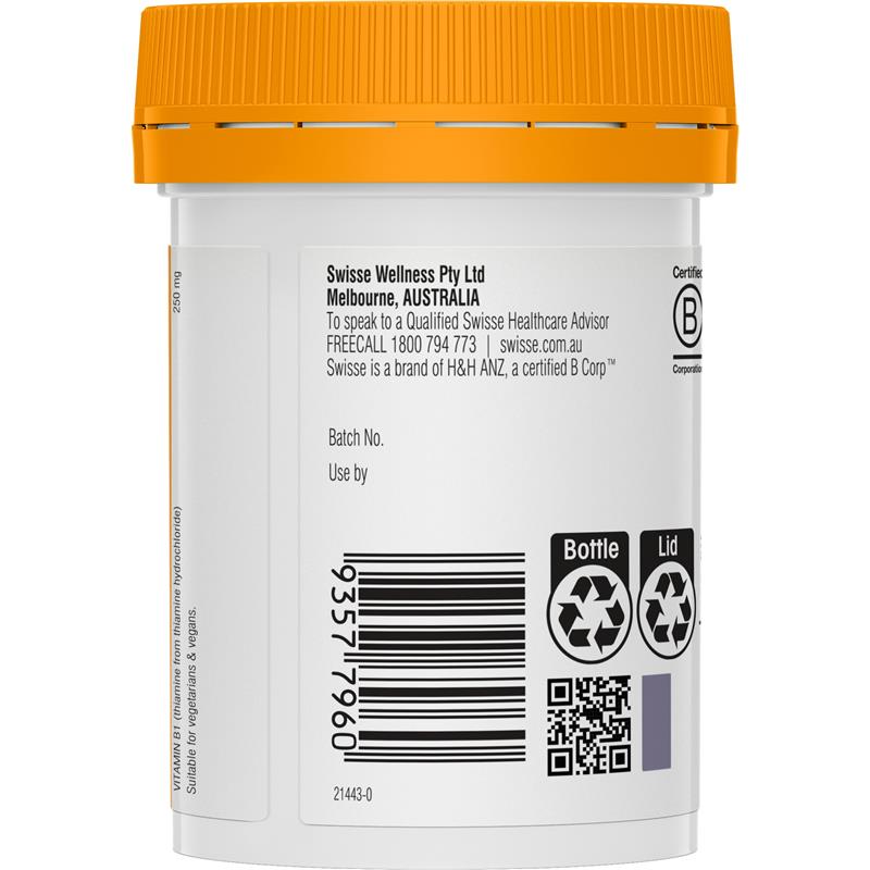 Load image into Gallery viewer, Swisse Ultiboost Vitamin B1 250mg 60 Tablets
