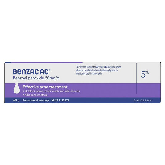 Benzac AC Moderate Strength 5% Acne Gel 60g