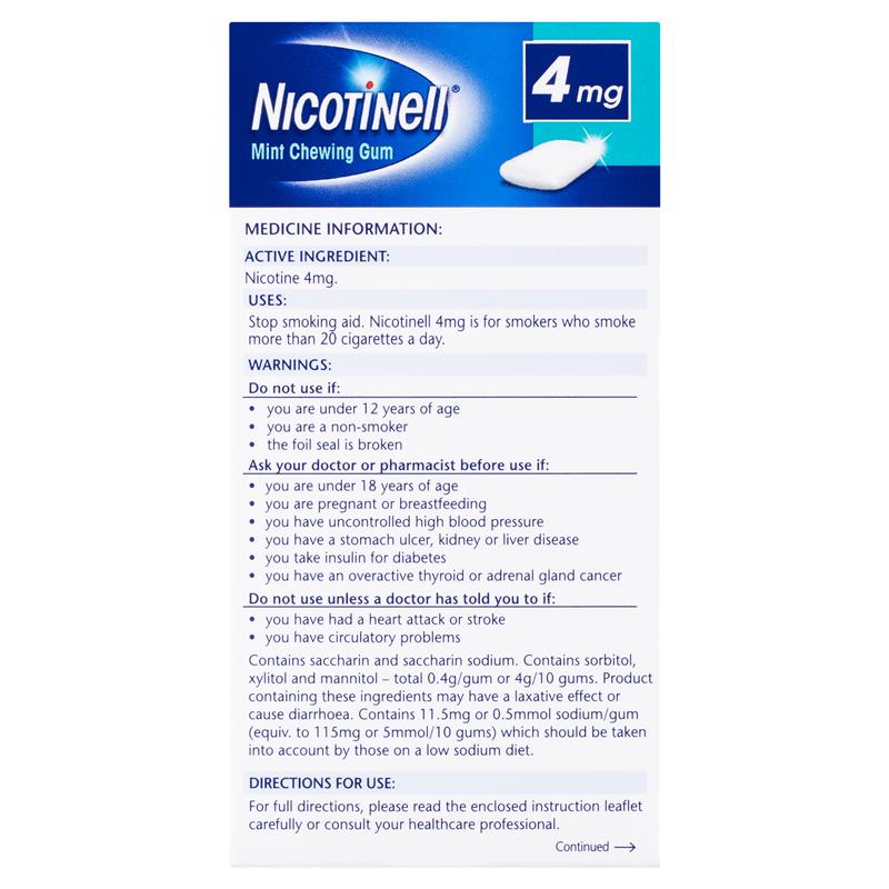 Load image into Gallery viewer, Nicotinell Chewing Gum 4mg Mint 96
