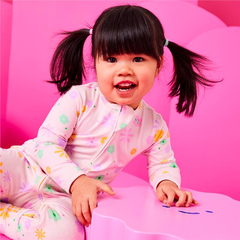 Load image into Gallery viewer, Bambi Mini Co. Wrigglesuit Girls Pink  Neon Floral 0-3
